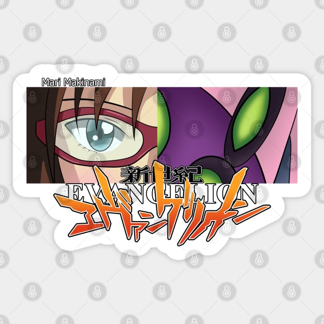 Evangelion Mari Makinami Sticker by ND Studio